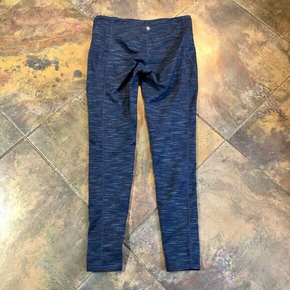 Athleta Blue and White Herringbone Women’s Leggings Size LT - Picture 11 of 12